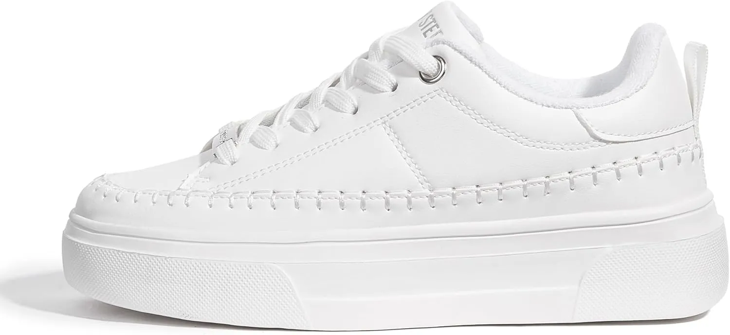 LUCKY STEP Platform Glitter Sneakers for Women Fashion Sparkly Bling Shiny Low Top Tennis Sneakers Faux Leather Casual Walking Shoes