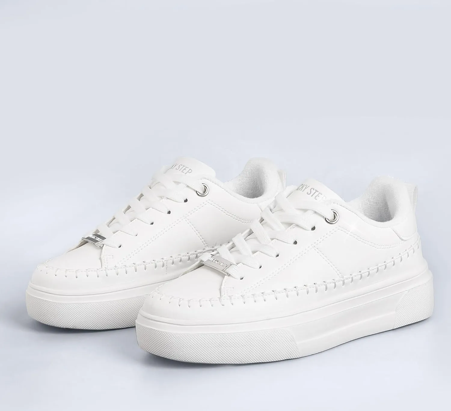 LUCKY STEP Platform Glitter Sneakers for Women Fashion Sparkly Bling Shiny Low Top Tennis Sneakers Faux Leather Casual Walking Shoes