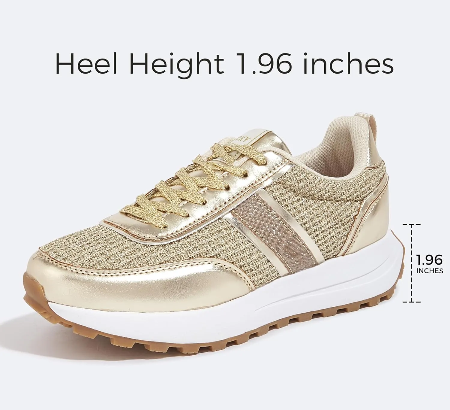 LUCKY STEP Women Platform Walking Shoe Fashion Retro Classic Casual Trainers Braided Rhinestone Sneakers Tennis Running Walking Shoes
