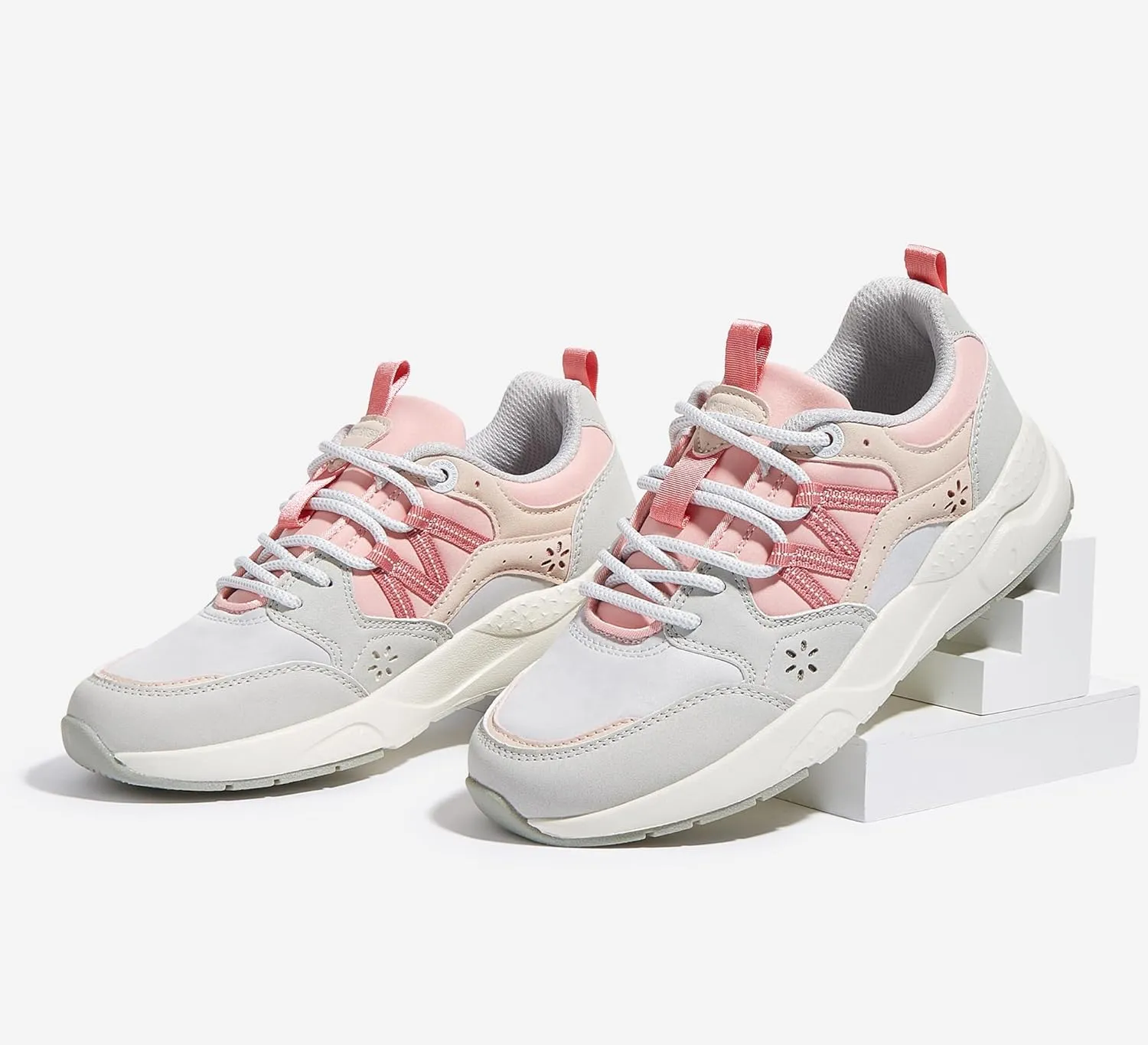 LUCKY STEP Women's Platform Fashion Sneakers Classic Casual Walking Shoes Running Trendy Travel Tennis Colorful Footwear
