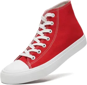 LUMUBBY Canvas Shoes for Women Men High Top Lace Up Sneakers Canvas Fashion Sneakers Classic Casual Walking Shoes Comfortable Breathable…