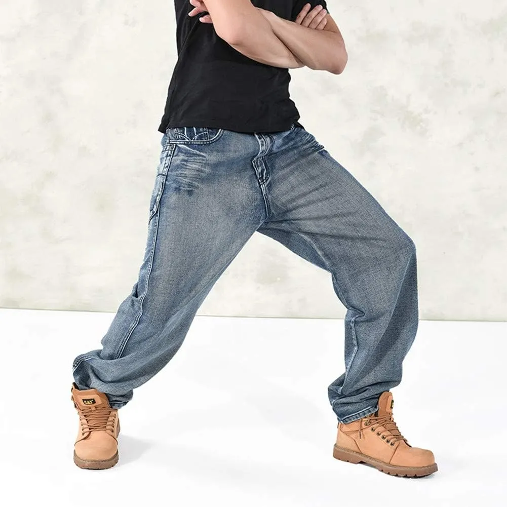 LUOBANIU Men's Baggy Jeans Hip Hop Loose fit 90s Vintage Cargo Fashion Dance Skater Skateboard Pants