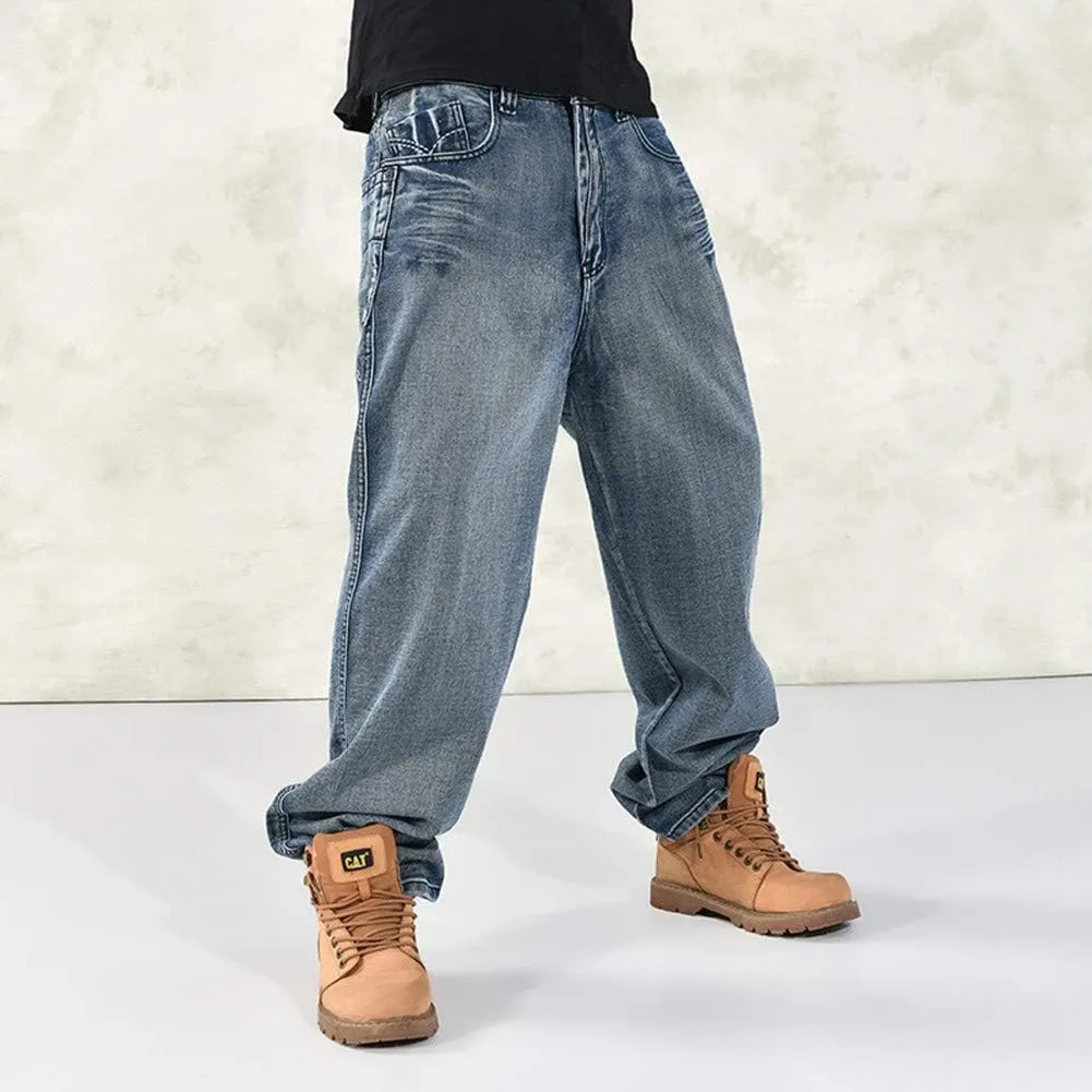 LUOBANIU Men's Baggy Jeans Hip Hop Loose fit 90s Vintage Cargo Fashion Dance Skater Skateboard Pants