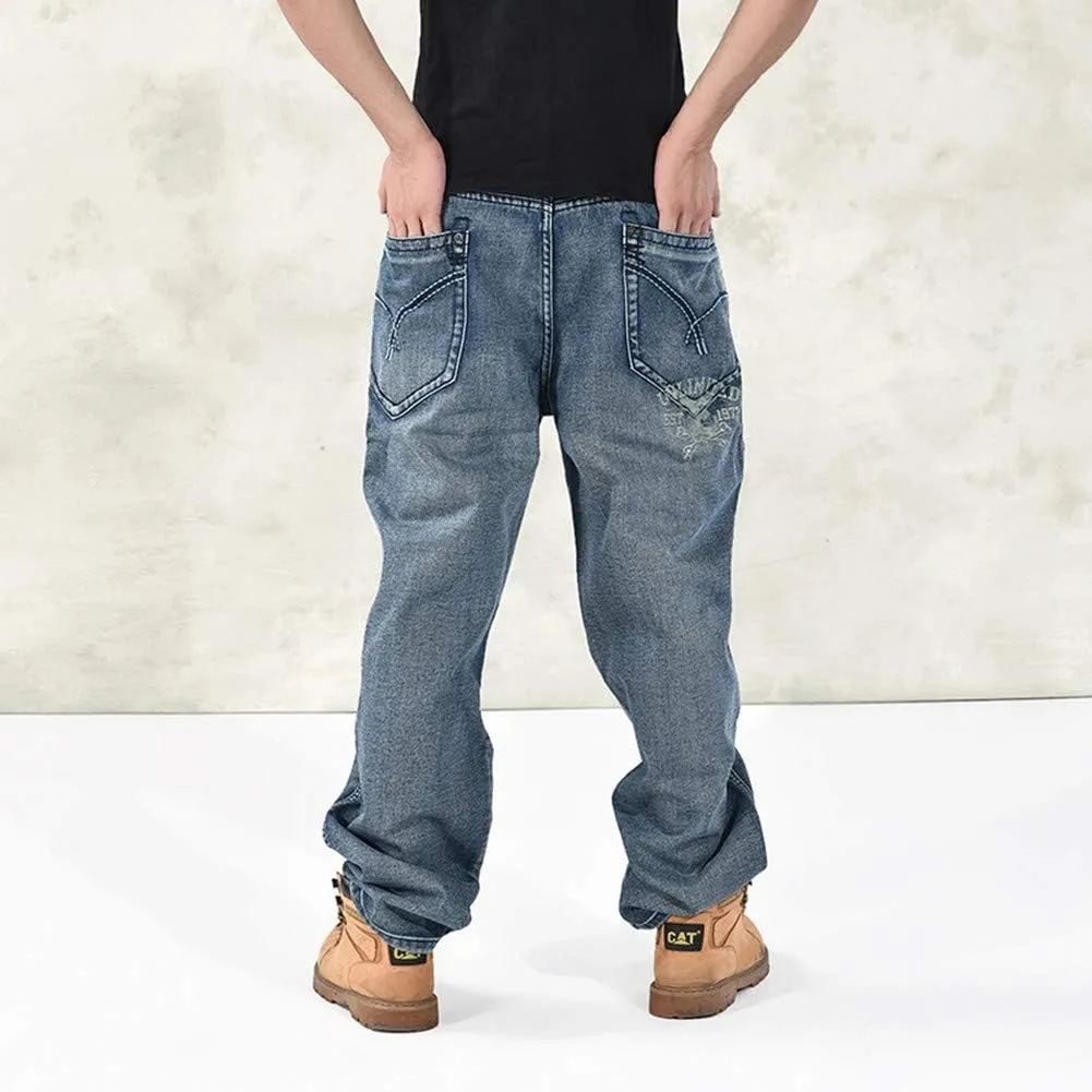 LUOBANIU Men's Baggy Jeans Hip Hop Loose fit 90s Vintage Cargo Fashion Dance Skater Skateboard Pants