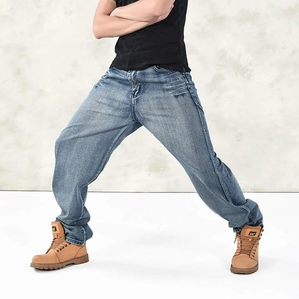 LUOBANIU Men's Baggy Jeans Hip Hop Loose fit 90s Vintage Cargo Fashion Dance Skater Skateboard Pants