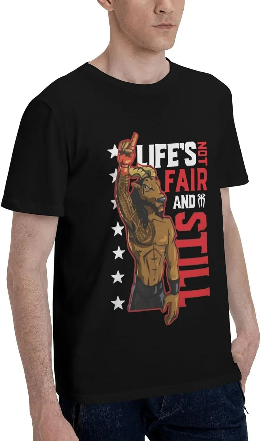 Man Short Sleeve Cotton Comfortable T-Shirts Crew Neck Top Funny Fashion Graphic Tees Classic Clothing Tshirts