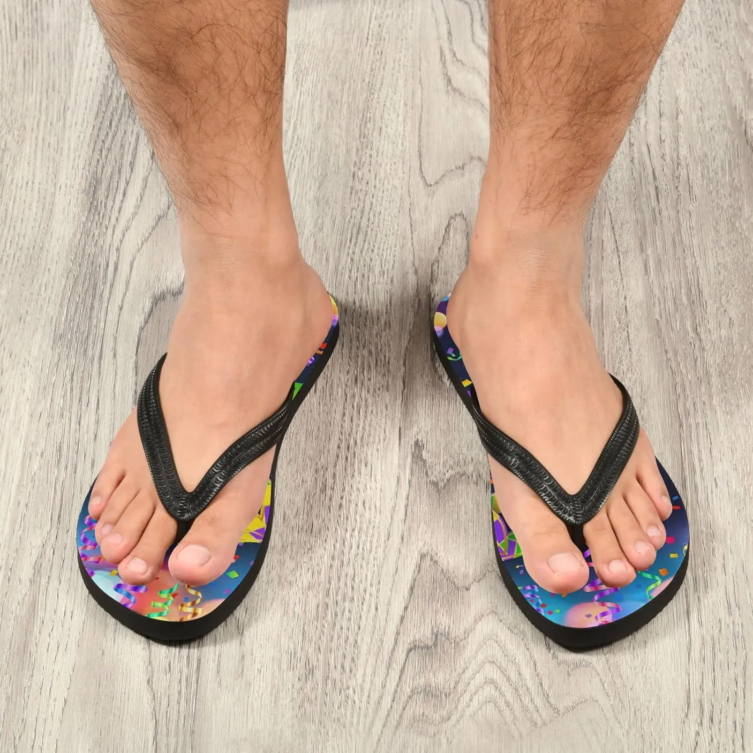 Mardi Gras Masks Beads Womens Flip Flops Carnival Confetti Ribbon Summer Beach Sandals Casual Thong Slippers Comfortable Shower Slippers Non Slip Water Sandals shoes S