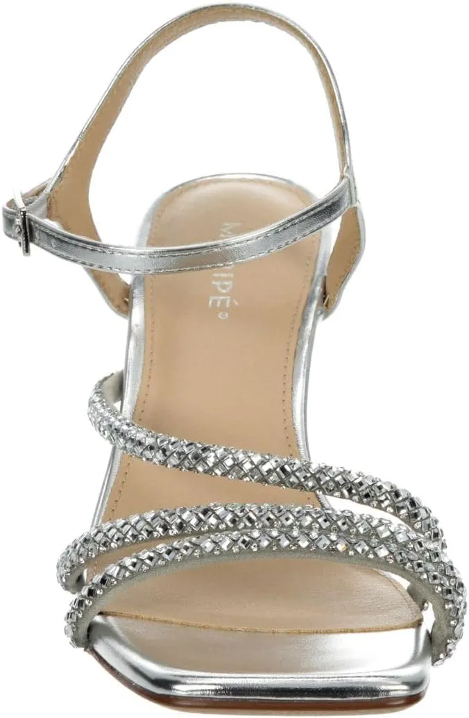 Maripe Nadia - Women's Open Toe Strappy Slingback Kitten Heel Dressy Sandals