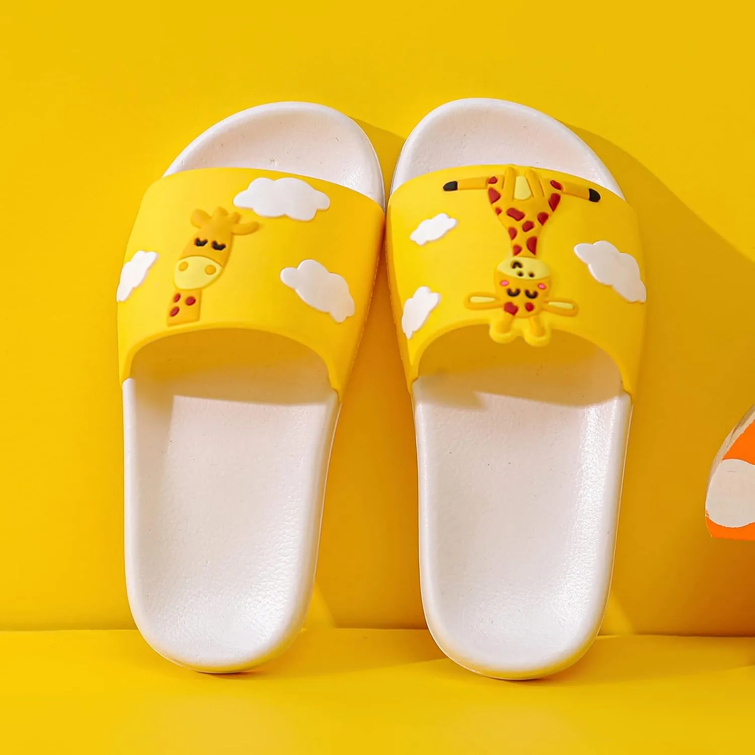 MEMON Toddler Little Kids Dinosaur Beach/Pool/Shower Slides/Anti-Skid Home Bath Slippers/Cute Summer Outdoor Shoes for Girls and Boys