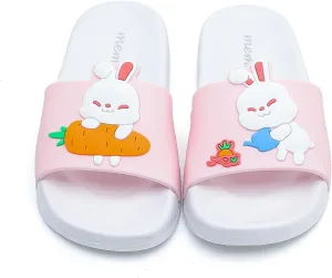 MEMON Toddler Little Kids Dinosaur Beach/Pool/Shower Slides/Anti-Skid Home Bath Slippers/Cute Summer Outdoor Shoes for Girls and Boys