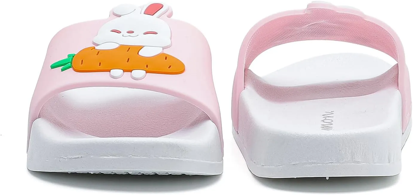 MEMON Toddler Little Kids Dinosaur Beach/Pool/Shower Slides/Anti-Skid Home Bath Slippers/Cute Summer Outdoor Shoes for Girls and Boys