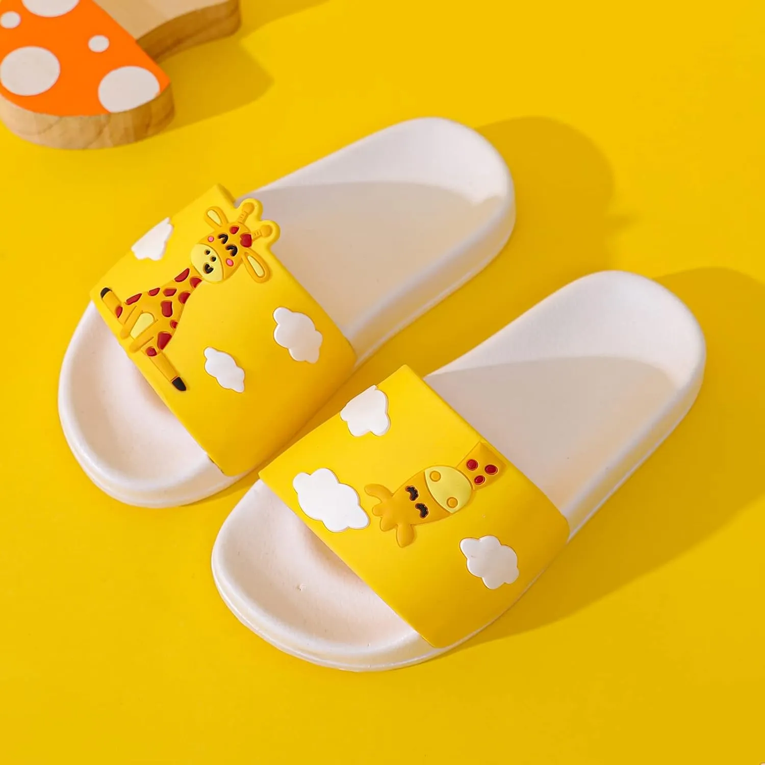 MEMON Toddler Little Kids Dinosaur Beach/Pool/Shower Slides/Anti-Skid Home Bath Slippers/Cute Summer Outdoor Shoes for Girls and Boys