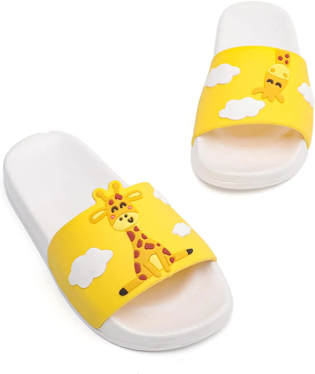 MEMON Toddler Little Kids Dinosaur Beach/Pool/Shower Slides/Anti-Skid Home Bath Slippers/Cute Summer Outdoor Shoes for Girls and Boys