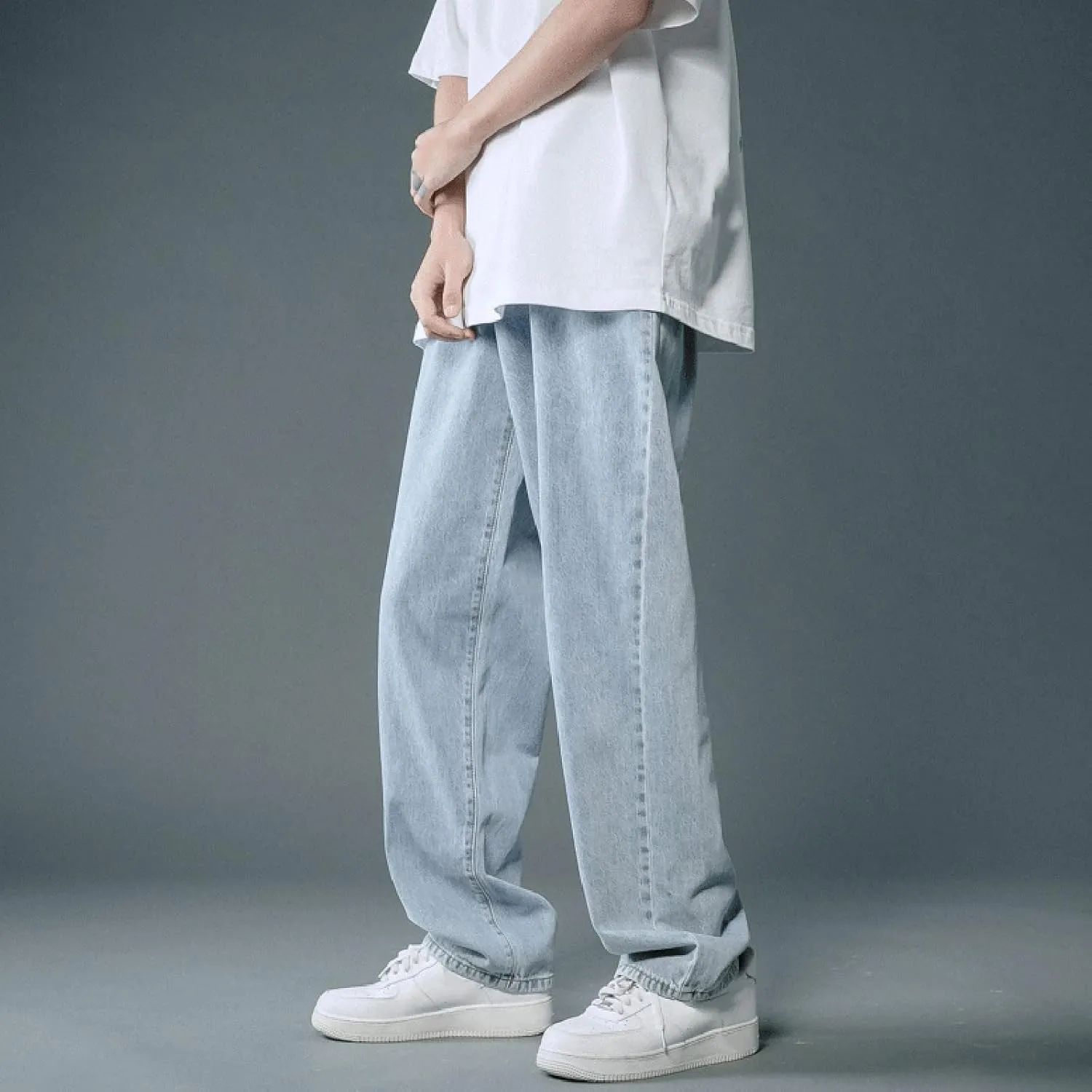 Men Baggy Jeans Y2k Vintage Skater Jeans Oversized Skateboard Denim Pants Wide Leg Jnco Jeans Streetwear