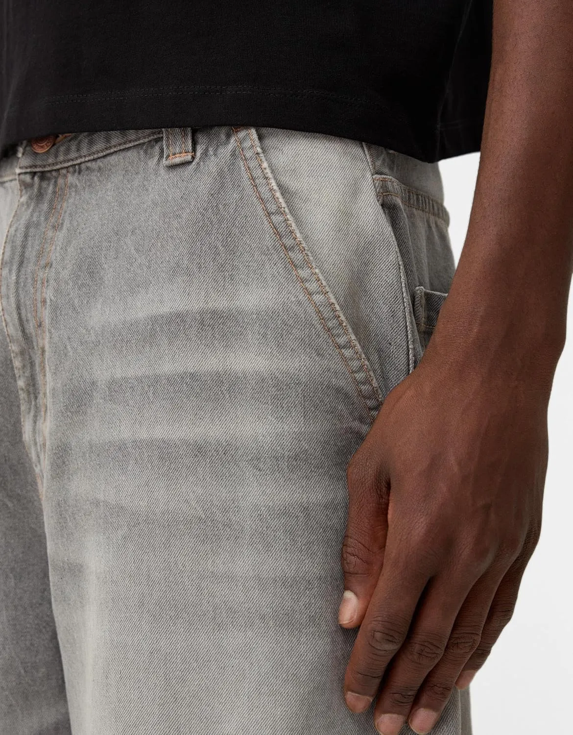 Men Grunge Jeans Vintage Baggy Wide Leg Hip Hop Skater Denim Pants Fashion Casual Loose Fit Trousers Streetwear