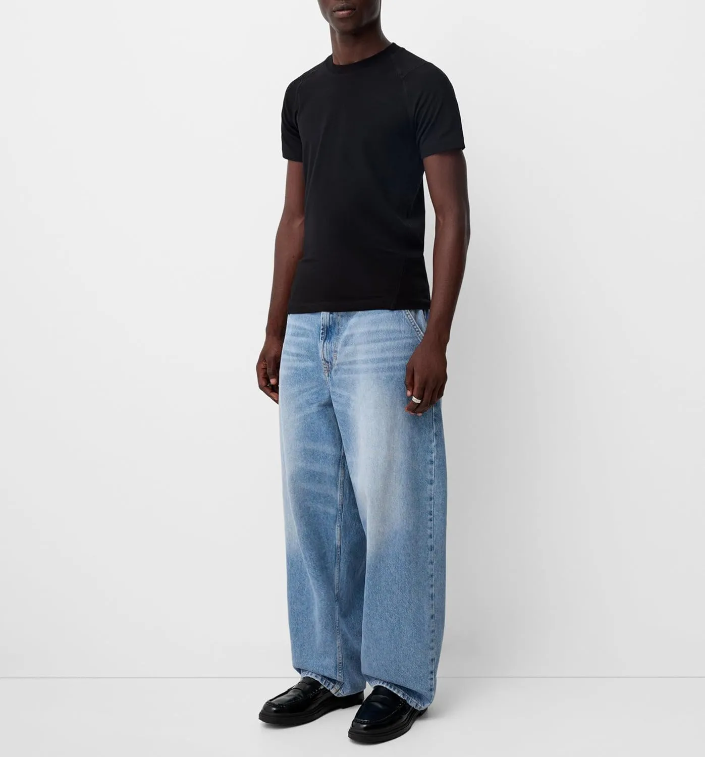 Men Grunge Jeans Vintage Baggy Wide Leg Hip Hop Skater Denim Pants Fashion Casual Loose Fit Trousers Streetwear
