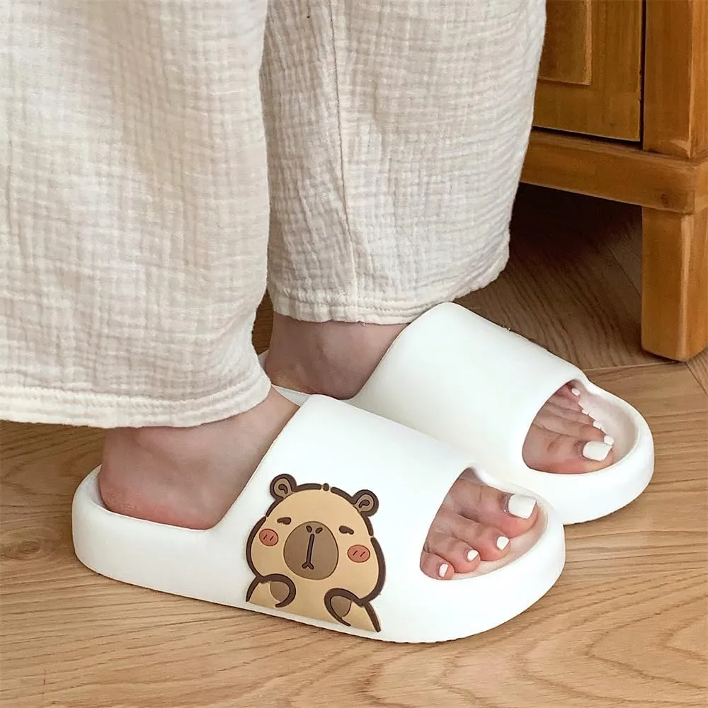 Men's and Women's Capybara Slides,Cute Capybara Slippers for Indoor Outdoor,Non Slip Quick Drying Shower Shoes,Comfort Cloud Slides Sandals
