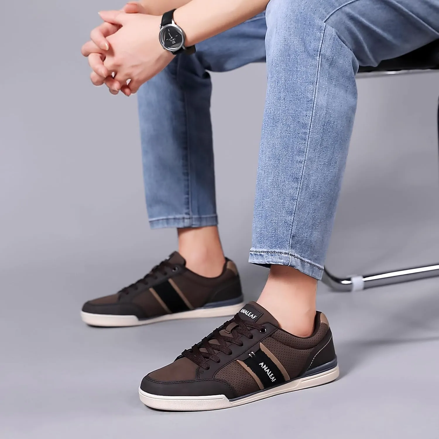 Mens Casual Shoes Classic Fashion Sneakers Lace-up Walking Shoes