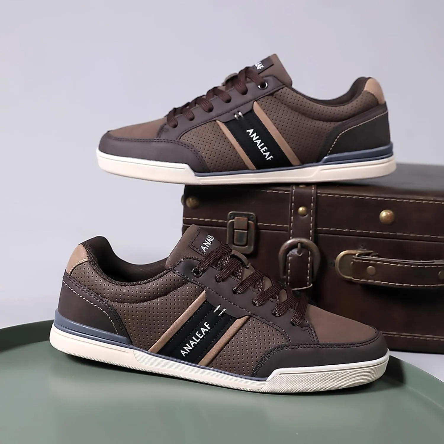 Mens Casual Shoes Classic Fashion Sneakers Lace-up Walking Shoes