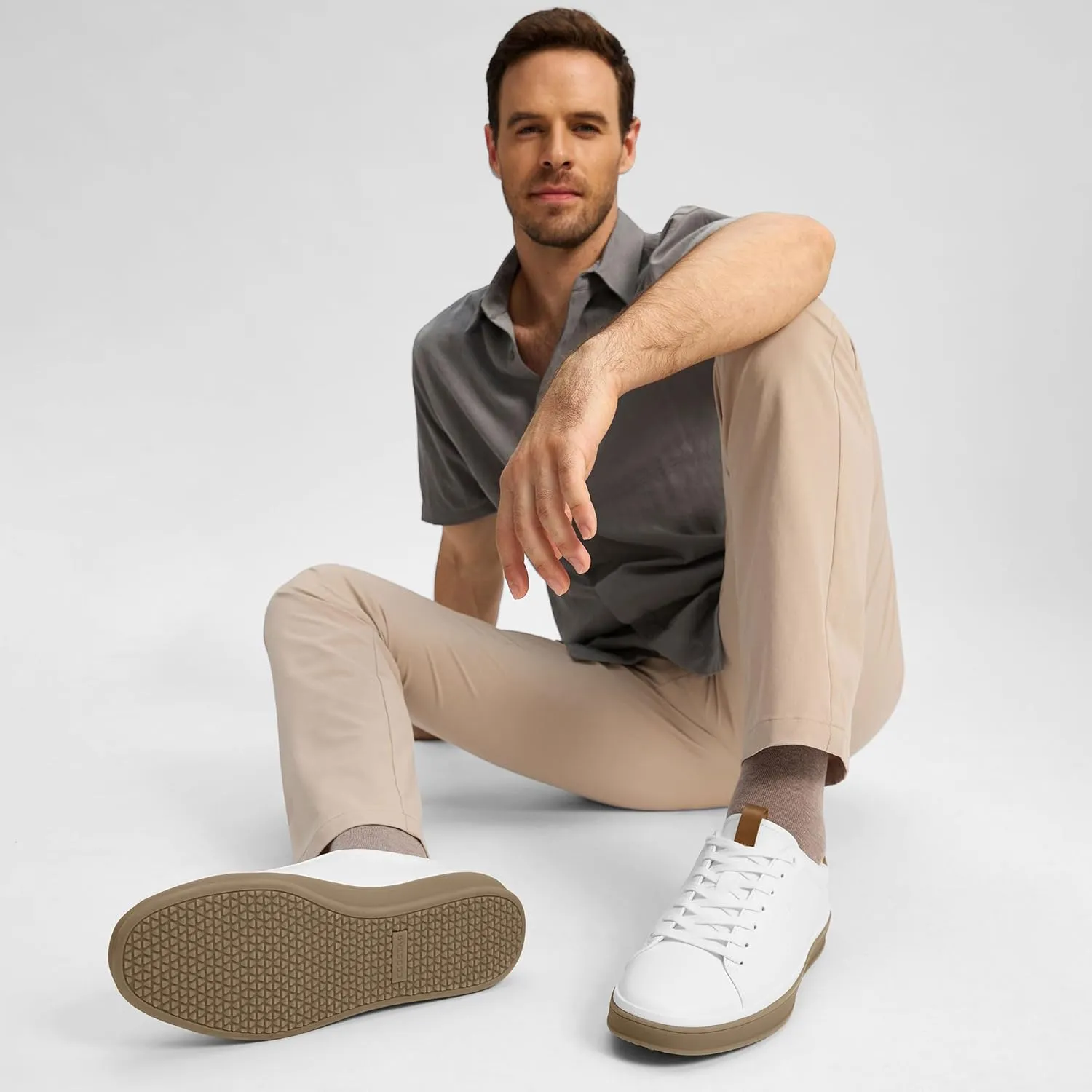 Mens Casual Shoes Comfortable Dress Sneakers Classic Lace-up Shoe Lightweight