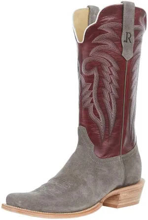 Men`s Charcoal Roughout 13` Dark Cherry Top Cutter Toe boot
