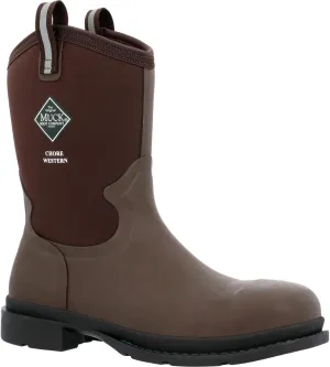 Men's Chore Western Alloy Toe Work Boot, Brown, Size 11(M)