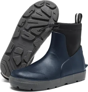 Men's Deck Boots,Ankle Rubber Rain boots Waterproof Anti-Slip Waterproof Shoes, Fishing Boating Boots Water Work Shoes for Men