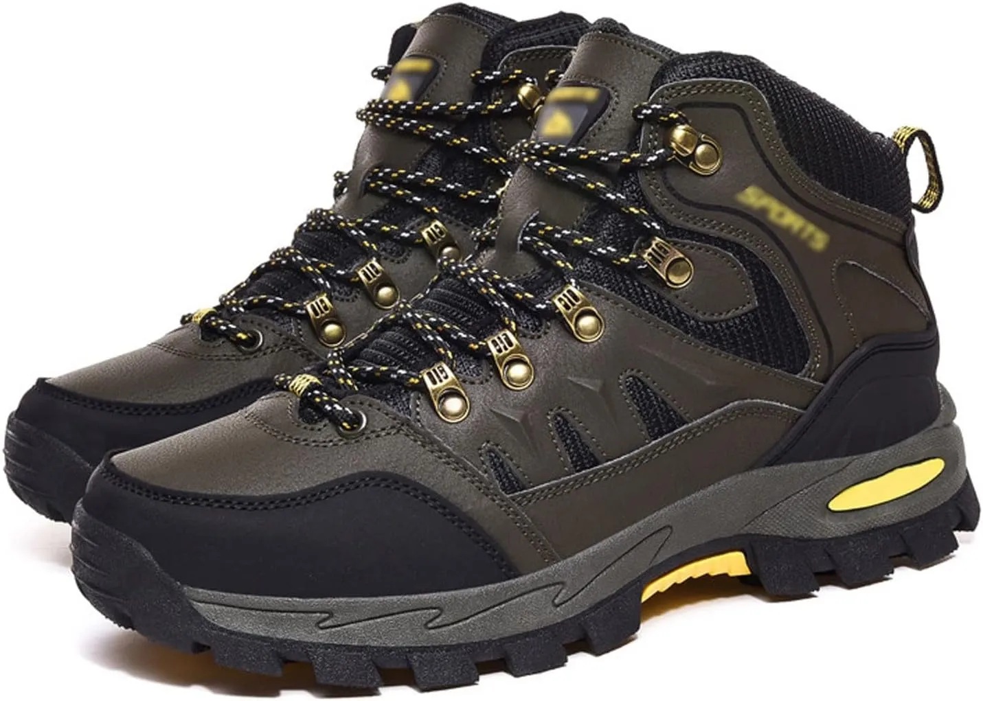 Men's Hiking Shoes, High Top, Outdoor, Camping, Open Air, Mountain Climbing, Hiking (Color : Army Green, Size : 11)