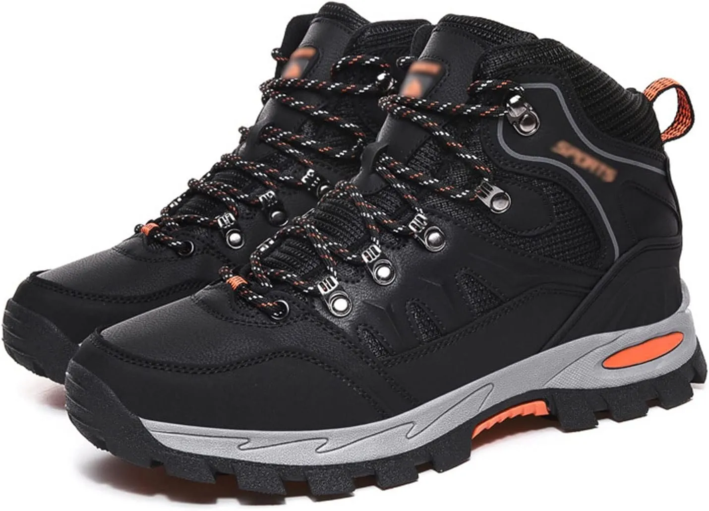 Men's Hiking Shoes, High Top, Outdoor, Camping, Open Air, Mountain Climbing, Hiking (Color : Black, Size : 9)