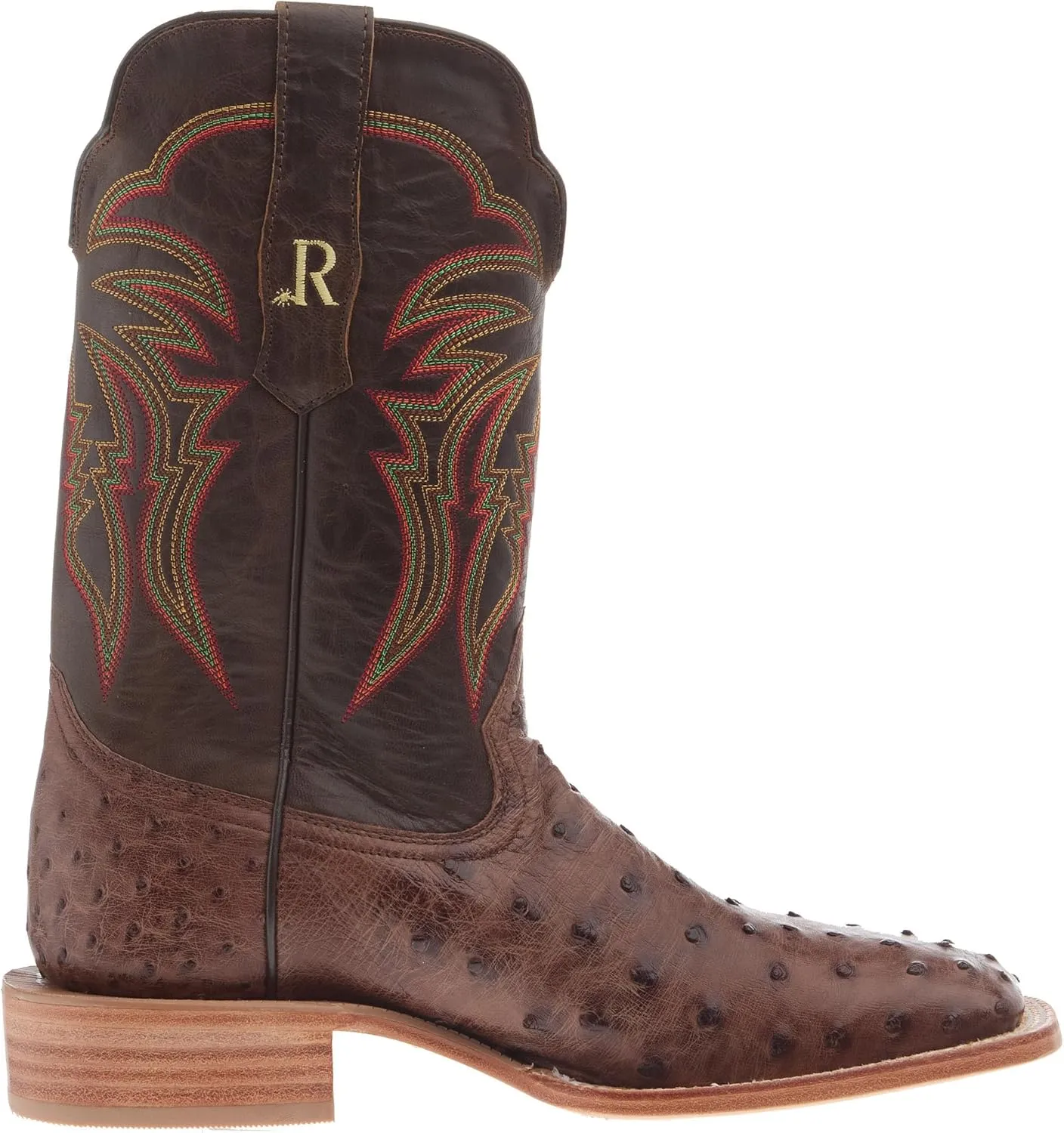 Men`s Kango Tobac Full Quill Ostrich Vamp 11In Tuscany Meil Top