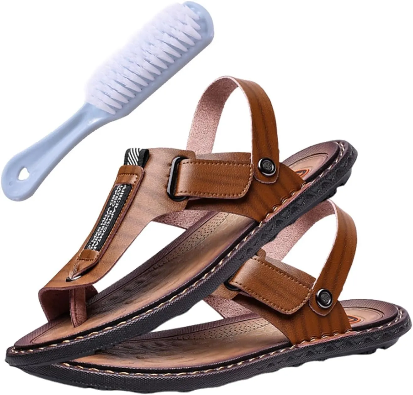 Mens Sandals Slippers, Men Summer Casual Slip-On Breathable Orthopedic Bunion Correction Sandals, Unique for Men, Beach Ring Toe Walking Orthopedic Flip Flops