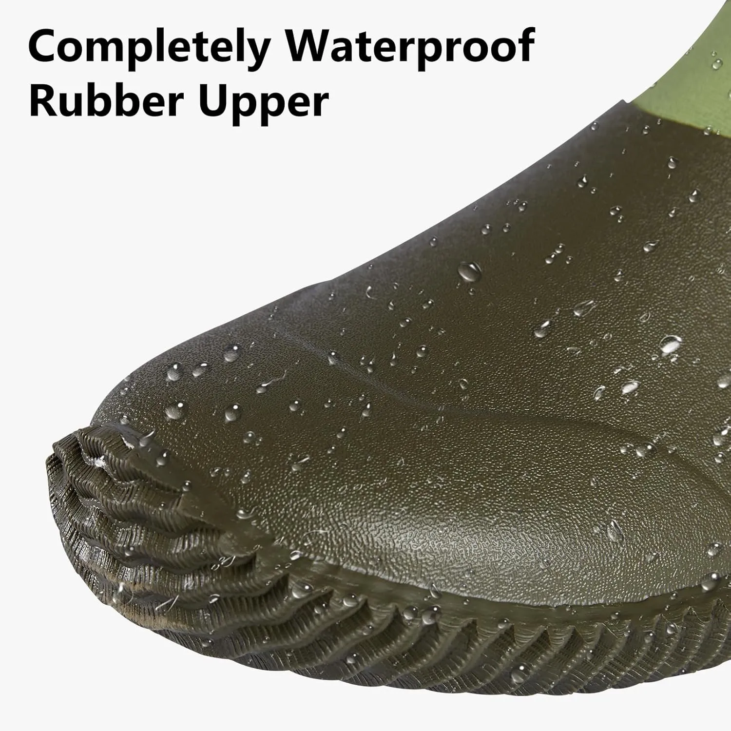 Men’s Waterproof Garden Shoes Rain Boots Slip-On Footwear for Gardening Farming Camping Lawn Care Yard Work