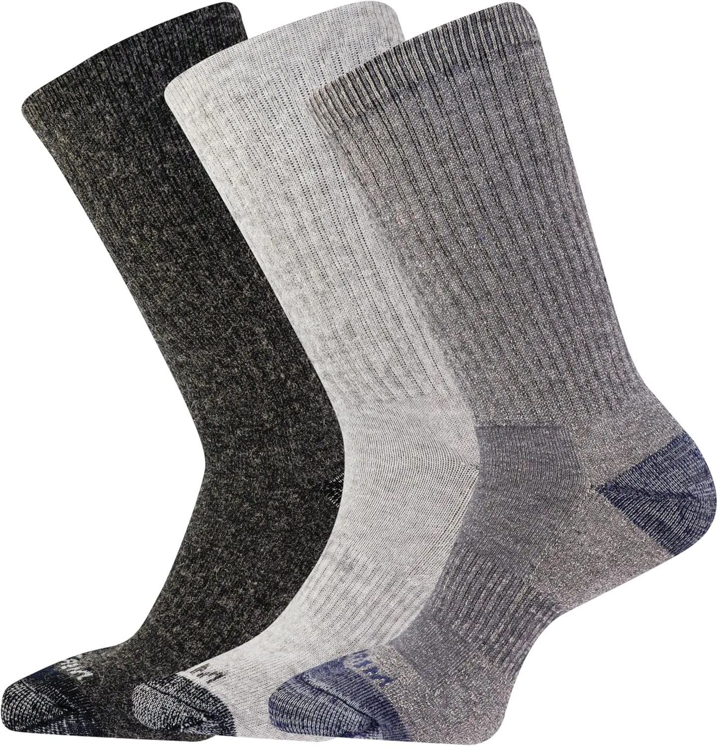 Merrell Unisex Adult Wool Everyday Hiking Crew Socks - 3 & 6 Pairs - Cushioned Moisture Wicking