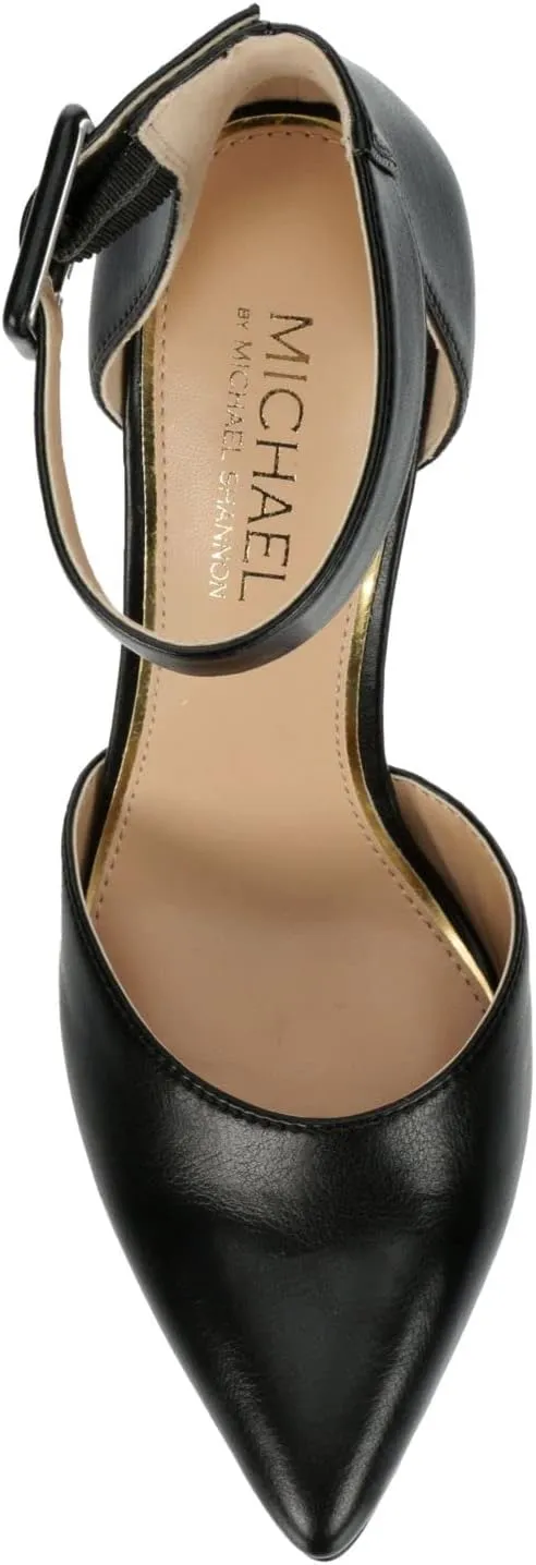 Michael By Michael Shannon Rosalie - Women's Closed Pointed Toe Block High Heel Ankle Strap Dress Sandals