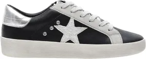 Mi.iM Brady Rubber Sole Lace-up Rhinestone Glitter Leather Suede Star Sneakers