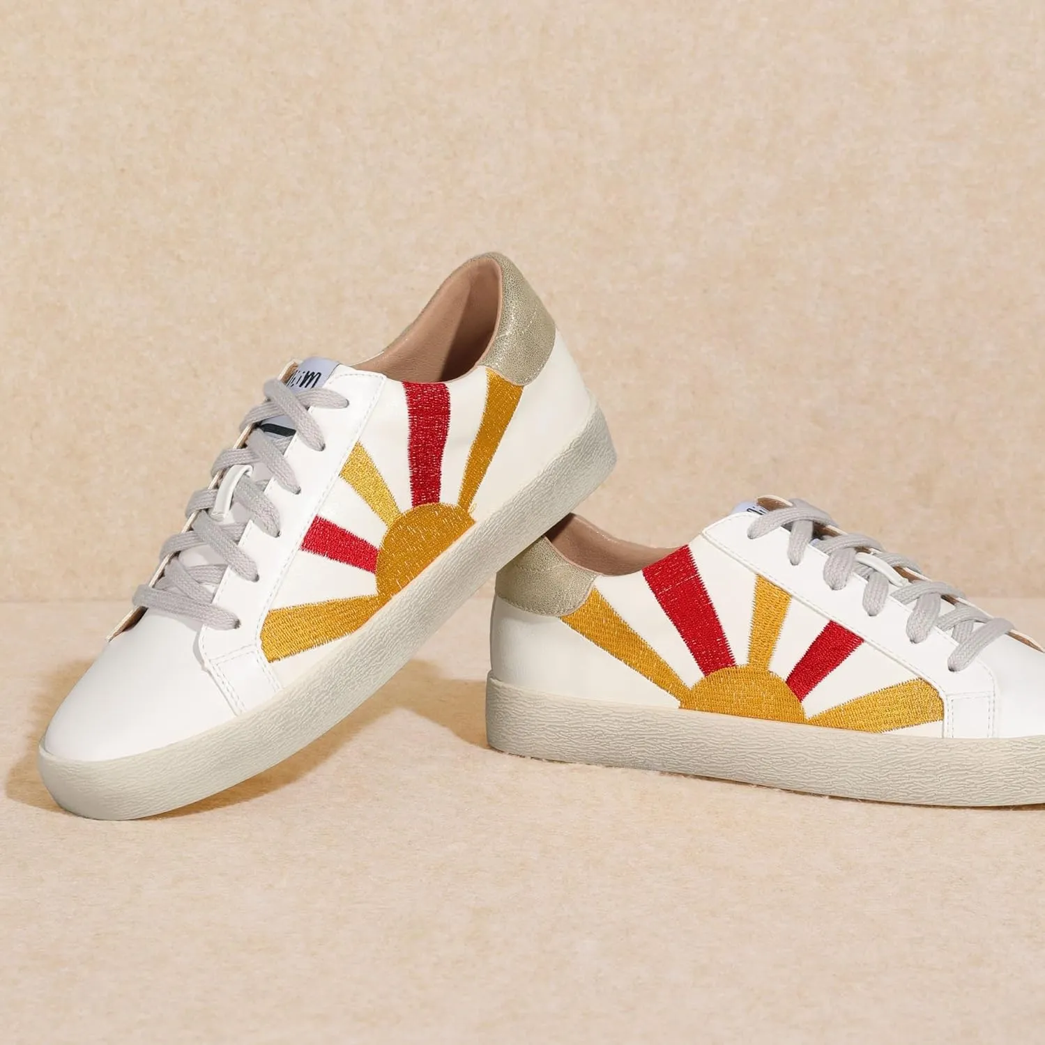 Mi.iM Sunny Rubber Sole Lace-up Vintage Sneakers