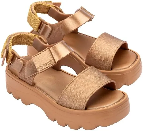 mini melissa Kick Off Platform Sandals for Kids - Chunky Platform Jelly Sandals for Girls, Kids Summer Shoes, Girls Sandals