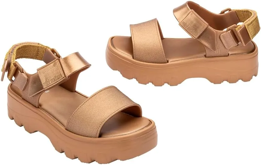 mini melissa Kick Off Platform Sandals for Kids - Chunky Platform Jelly Sandals for Girls, Kids Summer Shoes, Girls Sandals