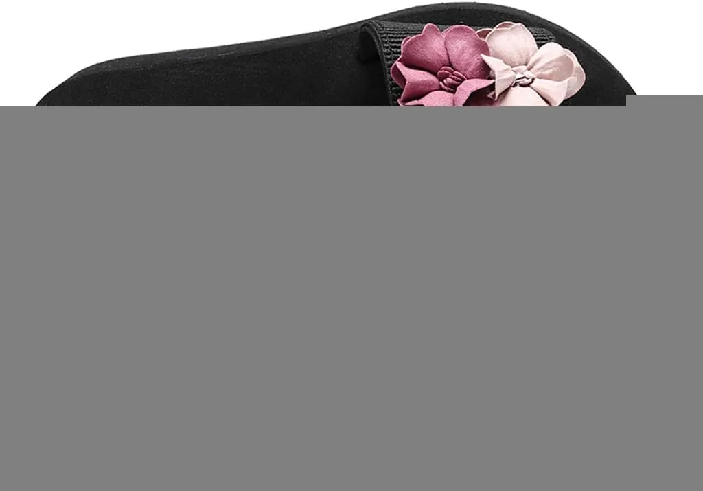 MIOKE Women's Flowers Wedge Slide Sandals Bohemia Fashion Platform Anti-Slip Comfort Summer Beach Sandals