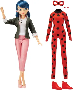 Miraculous Cat Ladybug Superhero Secret Marinette with Ladybug Fashion Outfit by Playmates Toys