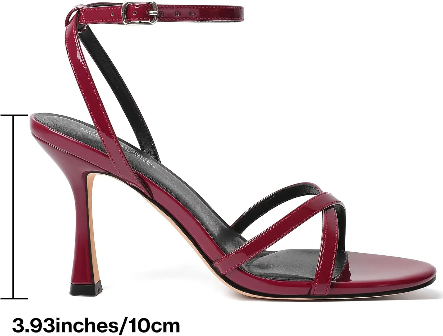 Mostrin Strappy Heels for Women Lace Up Ankle Strap Round Open Toe Stiletto High Heels Women's Heeled Sandals for Prom, Party, Daily