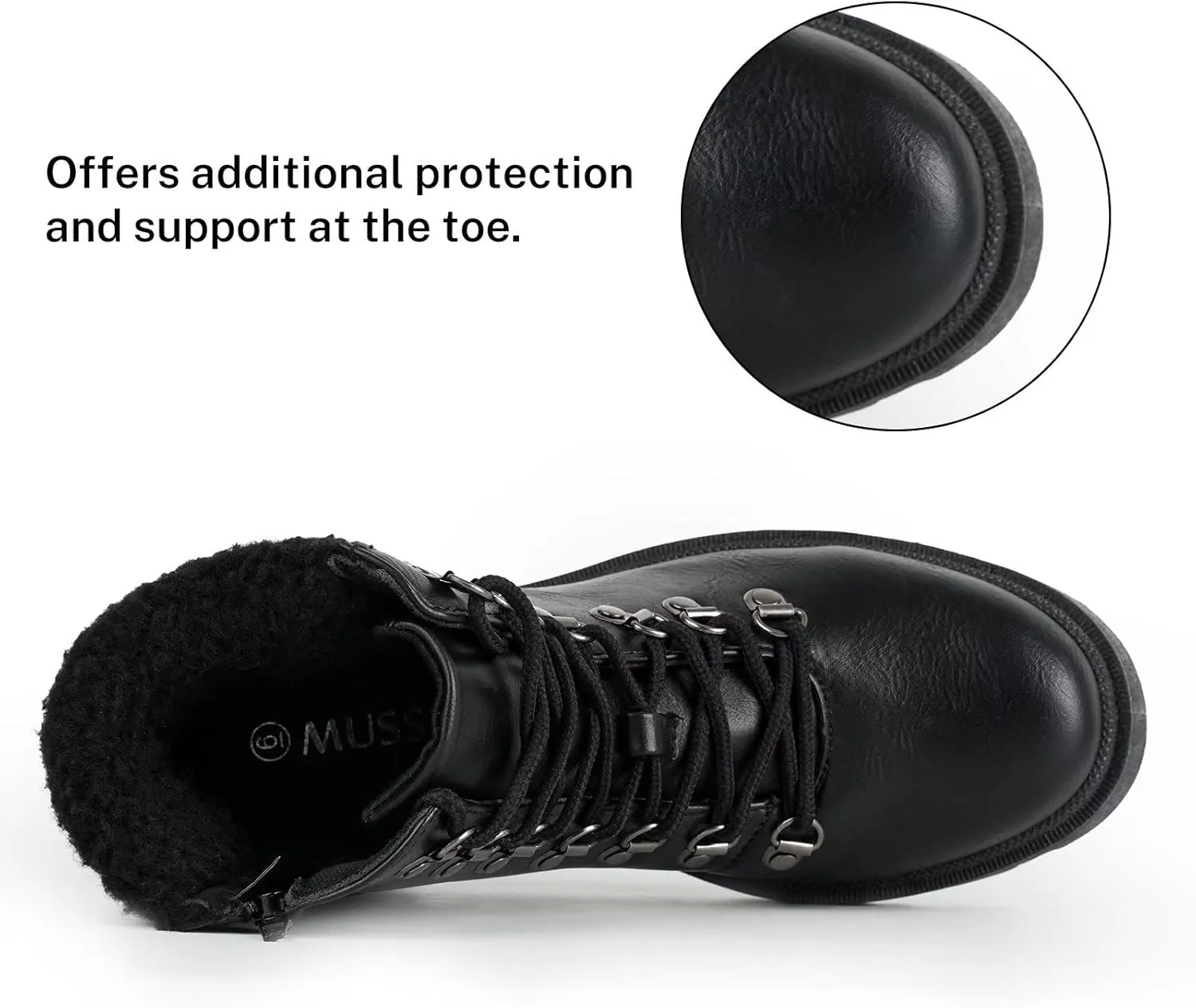 MUSSHOE Women's Winter Platform Snow Boots & Booties - Non Slip, Comfortable, Hunter Rain & Combat Boots for Women
