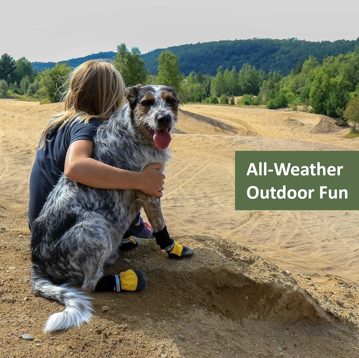 Muttluks, Original All-Weather Muttluks All-Season Dog Boots with Treated Leather Soles for Summer or Winter Weather - 4 Boots