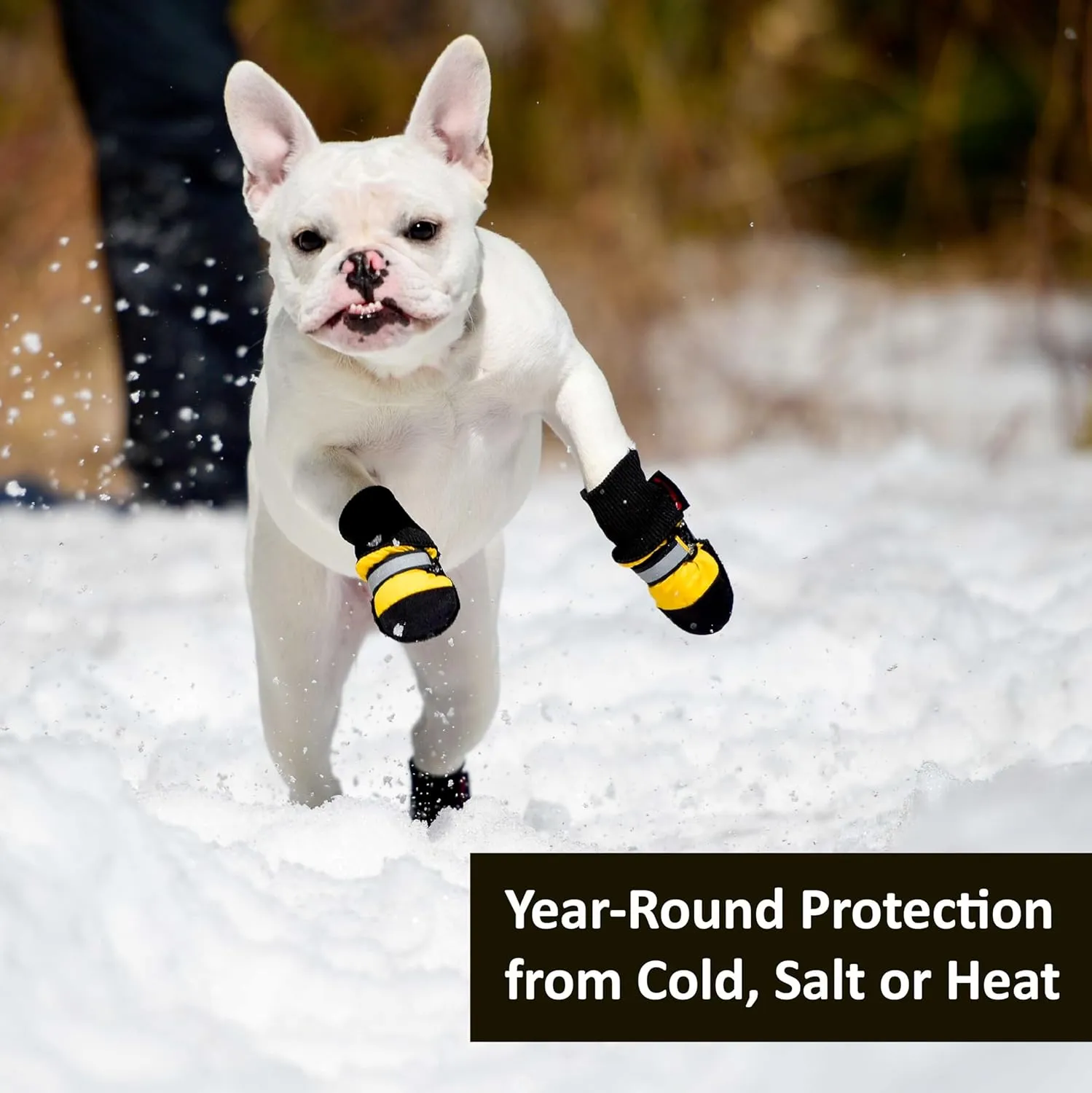 Muttluks, Original All-Weather Muttluks All-Season Dog Boots with Treated Leather Soles for Summer or Winter Weather - 4 Boots