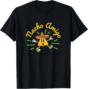 Nacho Amigo Sombrero Chip Character - Mexican Snack Mascot T-Shirt