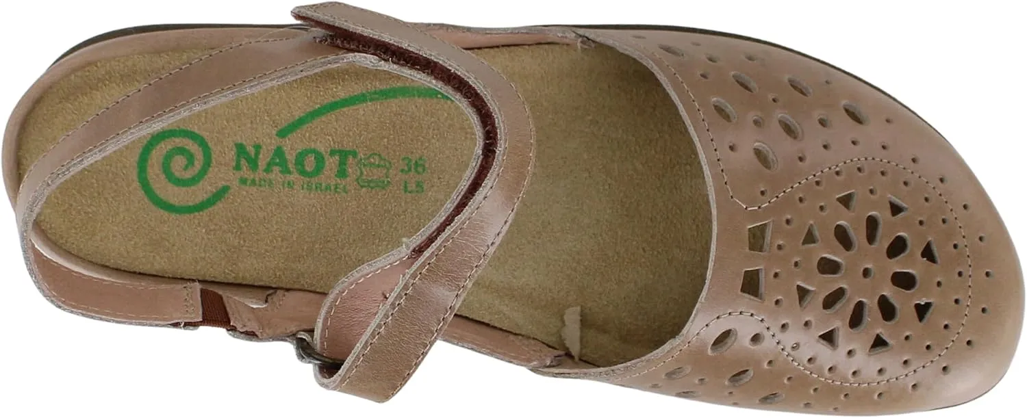 NAOT Footwear Women's Arataki Closed Toe Slingback with Cork Footbed and Arch Comfort and Support – Slip Resistant - Lightweight and Perfect for Travel- Removable Footbed