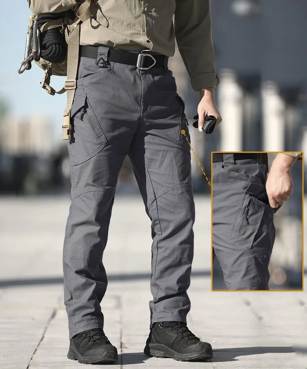 NAVEKULL Men's Military Cargo Tactical Pants Ripstop Lightweight Cotton Stretch Combat Outdoor Hiking Pants