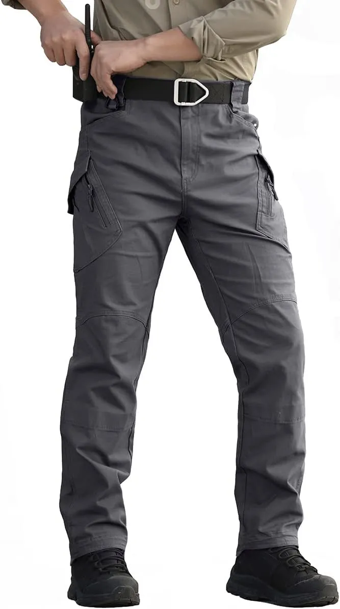 NAVEKULL Men's Military Cargo Tactical Pants Ripstop Lightweight Cotton Stretch Combat Outdoor Hiking Pants