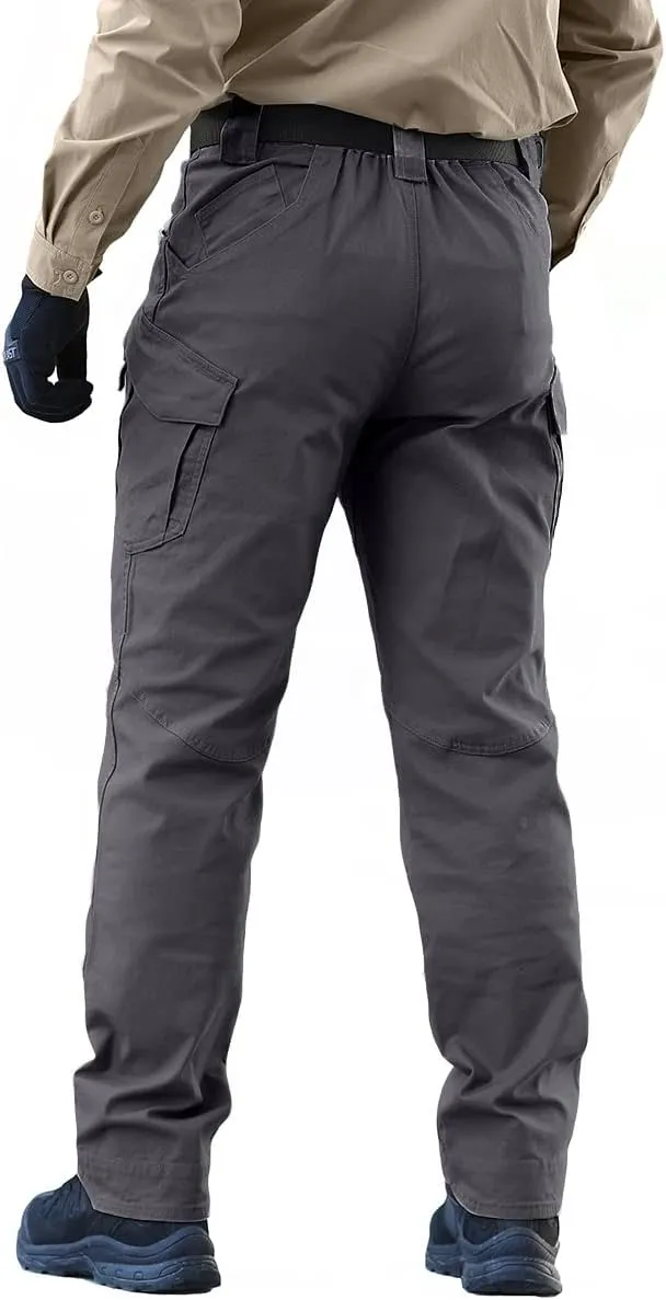 NAVEKULL Men's Military Cargo Tactical Pants Ripstop Lightweight Cotton Stretch Combat Outdoor Hiking Pants