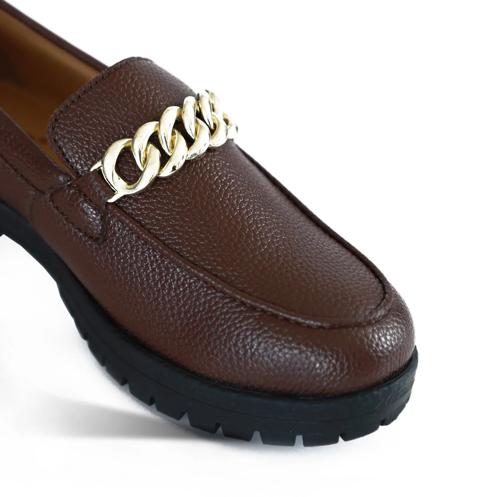 NICHE Women Brawny Buckle Loafers (Brown)